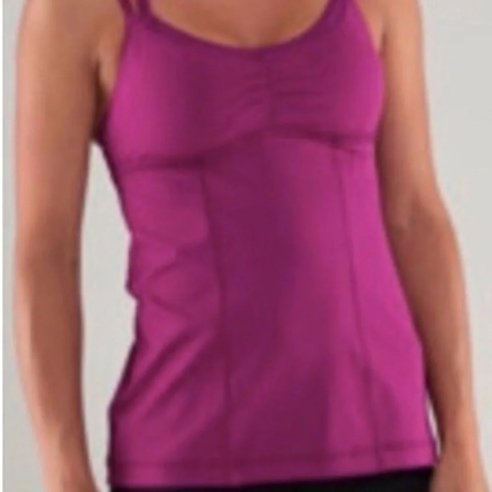 Lululemon WARRIOR 1 Purple Magenta workout tank top size 6